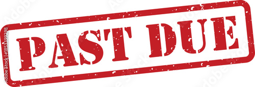 red past due stamp