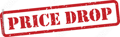 Red price drop stamp