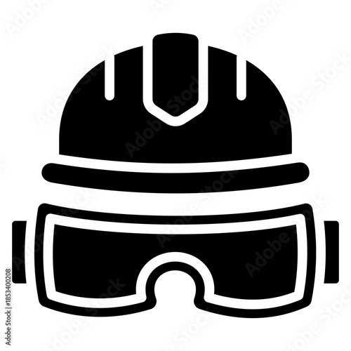 Safety Goggle Glyph Icon Mini Illustration, Use For Modern Concept, Print, Ui, Ux Kit, Web And App Development. Vector Related To Firefighter, Rescue And More