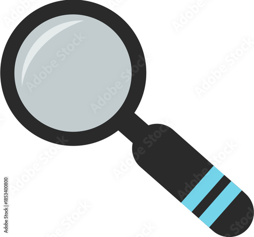 Minimalist Magnifying Glass Icon for Search and Discovery