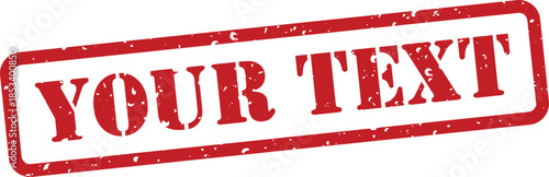Red rubber stamp with text