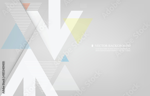 Abstract geometric tecgnology gray wallpaper.triangle shape.futuristic style