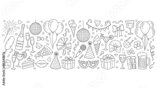 Party celebration elements collection