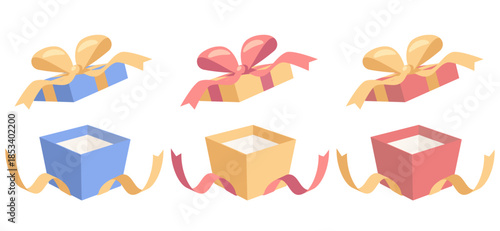 プレゼントボックスの素材セット