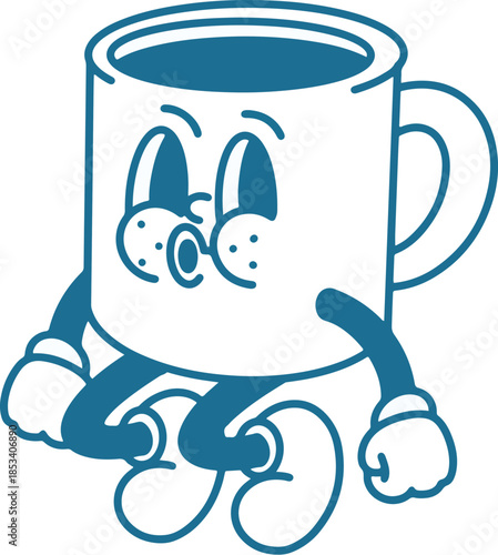 mascot coffee logo illustration vector