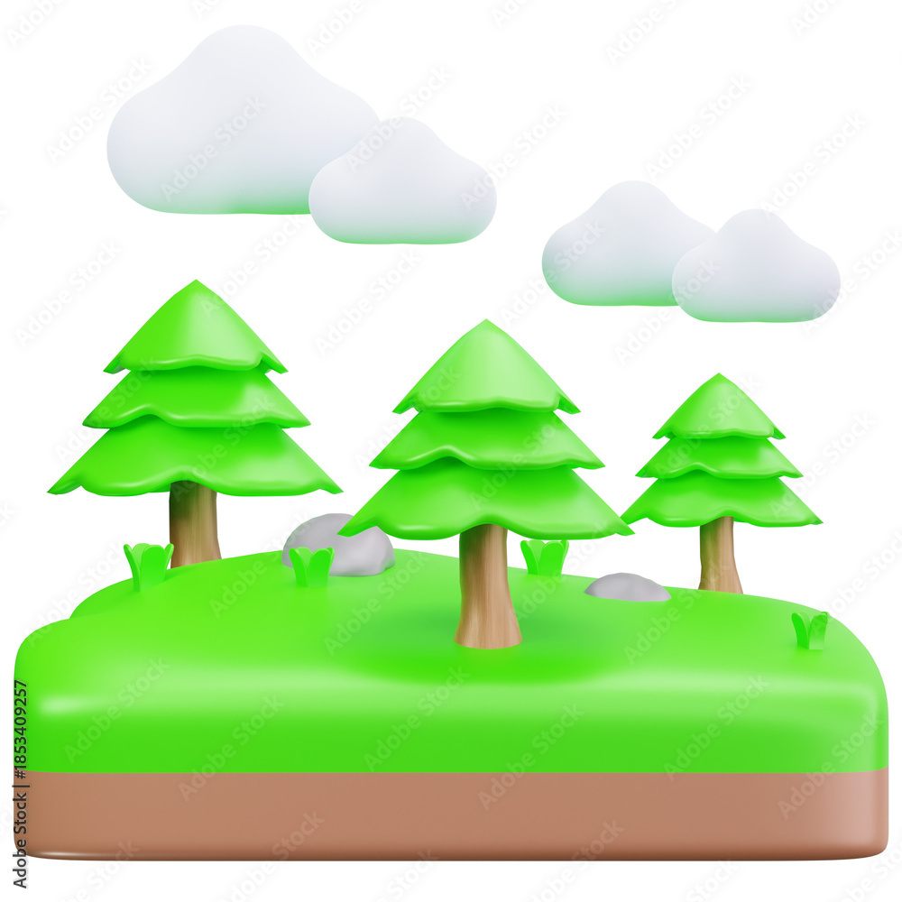 Obraz premium Forest Landscape Nature Scene