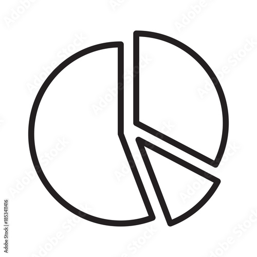 growth pie chart icon vector design illustration in trendy style