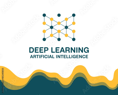 The abstract logo represents deep learning and artificial intelligence with interconnected nodes.