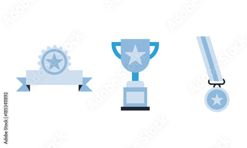 Award champion winner trophy medal victory icon