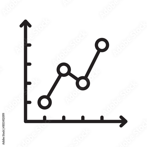 graph growth particle icon vector design illustration in trendy style