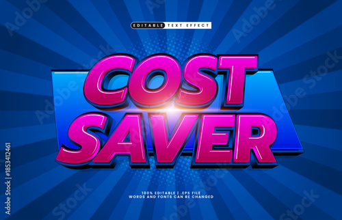 cost saver editable text effect for promotion and marketing