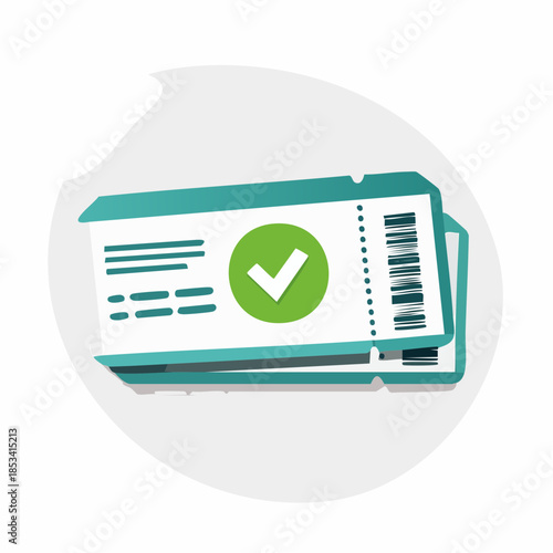 Ticket d'entrée, de transport, billet, validé, poinçonné, contrôlé, autorisé 