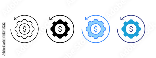 Return  icon set multiple style collection