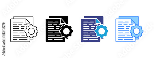 Project Management  icon set multiple style collection
