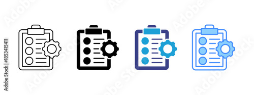 Project Management  icon set multiple style collection