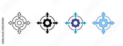 Decision  icon set multiple style collection