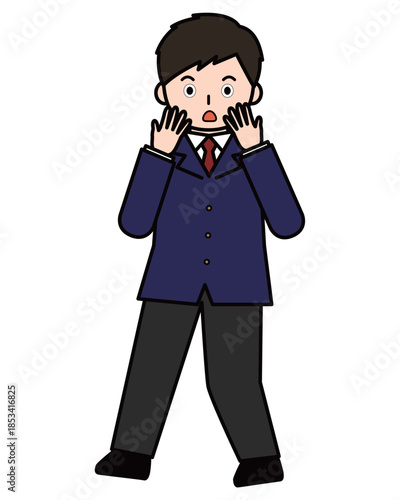 驚いている男の子