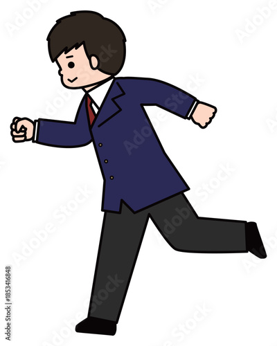 走っている男の子