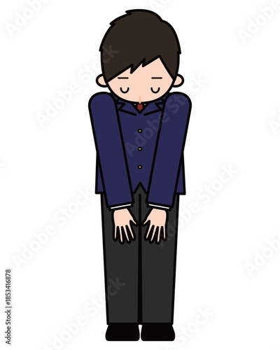 お辞儀をする男の子