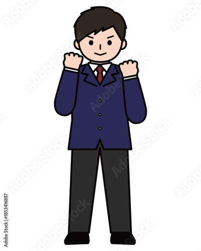 やる気に満ちている男の子