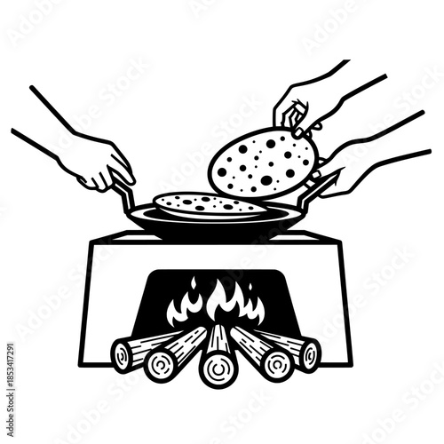 illustration of a cooking pot