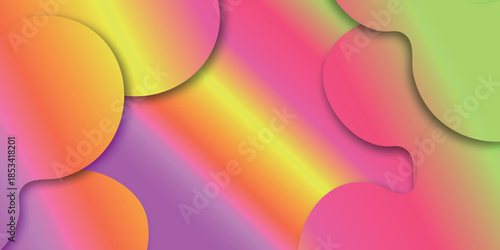 カラフル　立体　幾何学　模様　背景