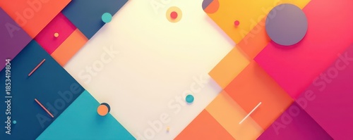 Intersecting circles and squares create a clean, modern design template, clean design, elegant