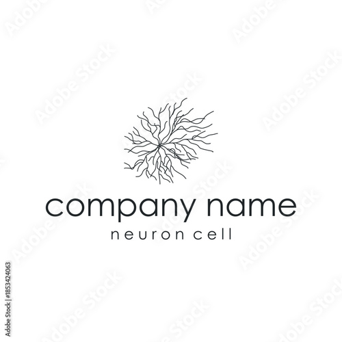 Smart neuron logo designed for modern technology brands