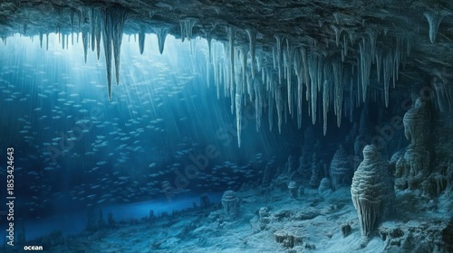 A cave system where gravity is reversed, stalactites grow from the floor, and an 