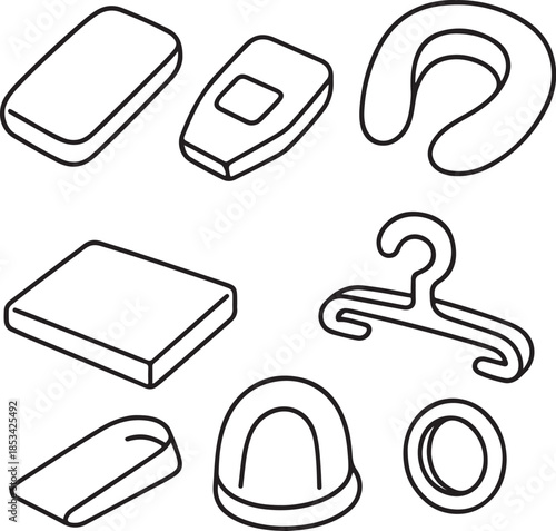 Car Seat Comfort & Safety Set vector eps