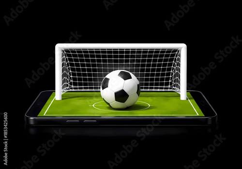 Mobile Soccer Gaming Experience on Smartphone Screen