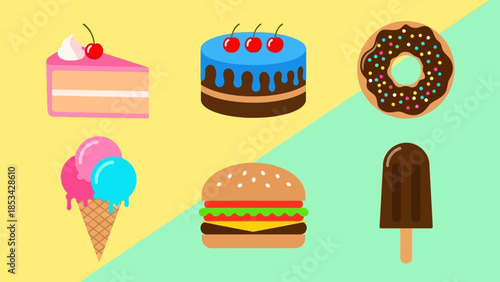 Sweet Treats and Savory Snacks A Delightful Assortment of Desserts and Fast Food Favorites