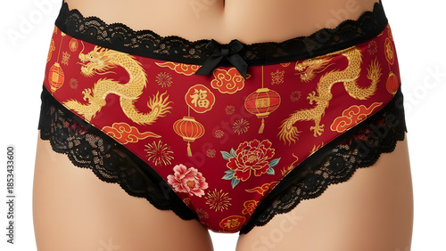 Slim young woman in underwear on light background