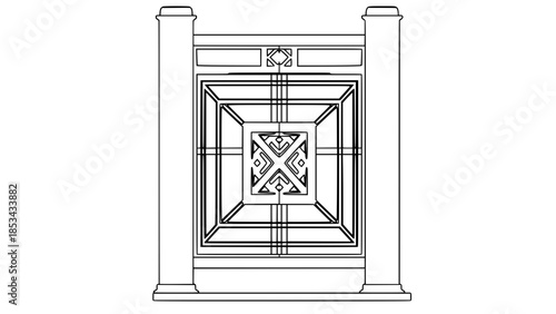 2D Concrete Balustrade Design Drawing
