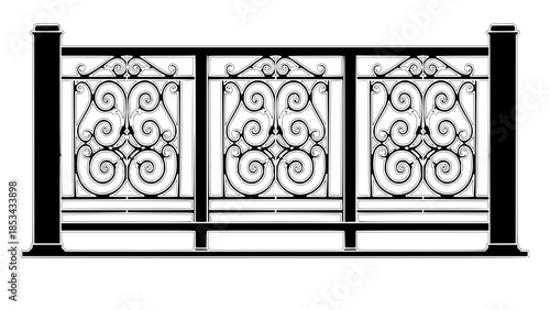 2D Concrete Balustrade Design Drawing