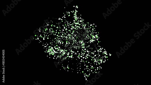 3D Particles Shockwave Explosion White | Alpha Channel