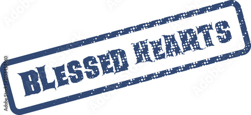 Blessed Hearts Rubber Stamp for Messages of Love and Compassion