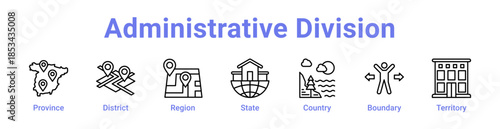 -Administrative Division Icon Banner and Collection