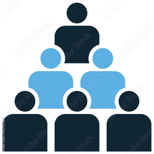 Crowd icon vector for social gatherings and public events. Ideal for illustrating audiences, protests, busy places, and community groups.