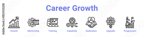 -Career Growth Icon Banner and Collection