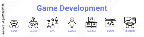 -Game Development Icon Banner and Collection