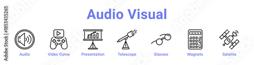 -Audio Visual Icon Banner and Collection