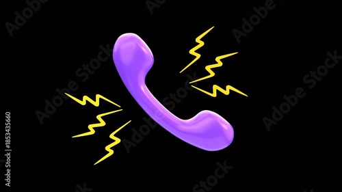 3D Phone Ring | Alpha Channel