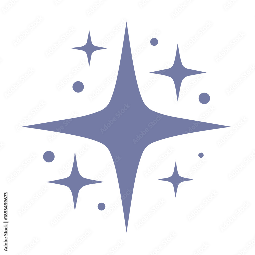 Obraz premium Elegant Four Pointed Compass Star with Dots