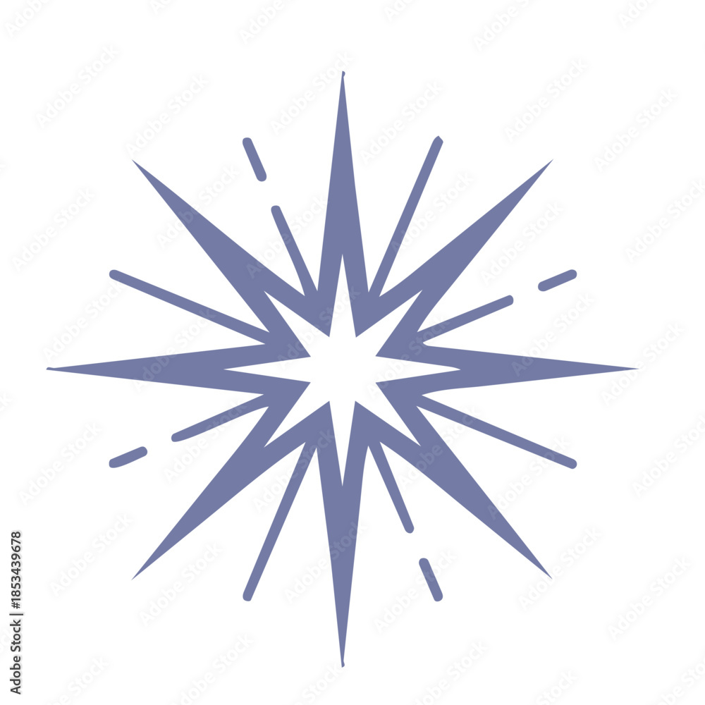 Fototapeta premium Sharp Sunburst Star Sparkle Vector Illustration