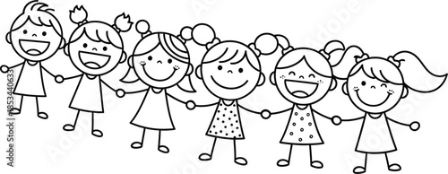 Vintage black and white illustration of a bustling crowd of people in a lively street scene historical artwork