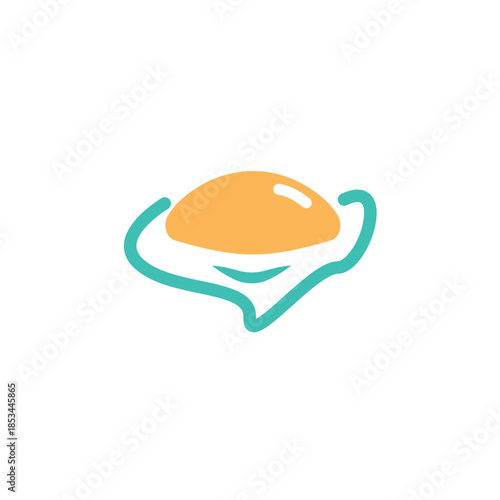 beauty smile egg logo business food design