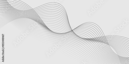 Abstract vector background with black wavy lines. EPS10Print
