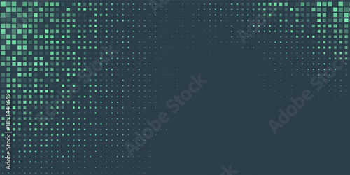 Parallelogram Halftone Gradient Vector Dynamic Velocity Eye Catching Texture. Modern Energetic Pattern Conceptual Turquoise Abstract Background.Print