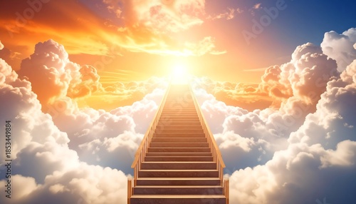 Heavenly stairs to sunrise
